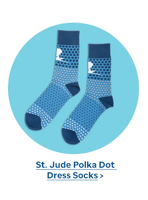 St. Jude Polka Dot Dress Socks